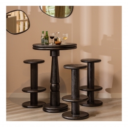 WOOODBarkrukKolbyMangohout40cm-Zwart-Exclusive