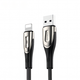 JOYROOM-USB-AnaarLightningkabel-UniverseleSnelladergeschiktvoorbijviPhoneofanderetoestellenmetLightningaansluiting-3Meter-3A-Zwart