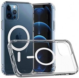 HoesjegeschiktvooriPhone12Prometmagnetischering-Siliconen-DoorzichtigeBackCover-Shockproof-Transparant