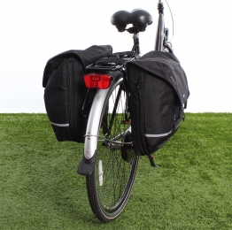 DubbelefietstasSPRTVXLZwarteBies40LZwart