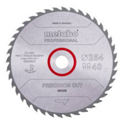 Metabo628059000PrecisionCutCirkelzaagblad-254X30X40T-HoutMDF