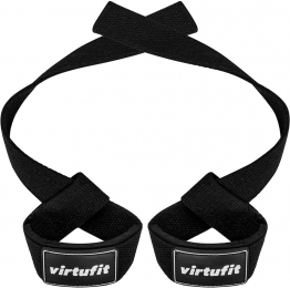 VirtuFitPaddedLiftingStraps-Katoen-Zwart