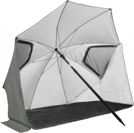 VirtuFitStrandparasolPremium-Windscherm-Strandtent-200cm-Grijs-Tweedekans