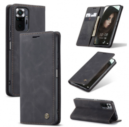 CaseMe-XiaomiRedmiNote10ProHoesje-WalletBookCase-Magneetsluiting-Zwart