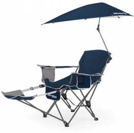 Sport-BrellaVerstelbareCampingstoel-Visstoel-StrandstoelmetParasol-Blauw-Tweedekans