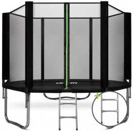 VirtuFitTrampolinemetVeiligheidsnet-Zwart-305cm-Gratistrap