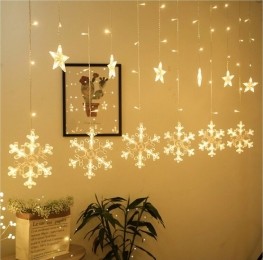LEDKerstverlichtingSneeuwLichtgordijn35MeterWarmWit
