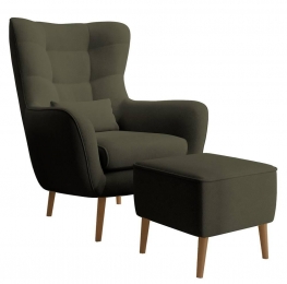 FauteuilmethockerVerdirovelvetNADUVICollection