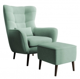 FauteuilmethockerVerdirovelvetNADUVICollection