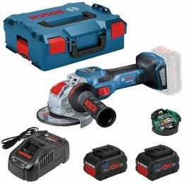 BoschGWS18V-15SC18VLi-IonAccuBiTurboHaakseSlijperSet2x55AhAccuInL-Boxx-125mm-Koolborstelloos