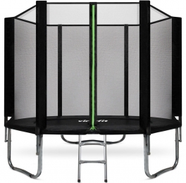 VirtuFitTrampolinemetVeiligheidsnet-Zwart-251cm