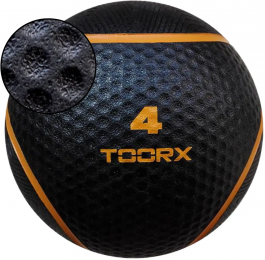 ToorxFitnessMedicineBall-ZwartOranje-4kg