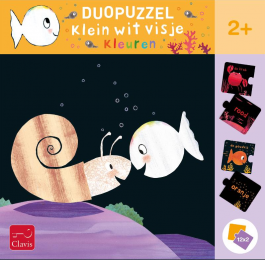 Clavis-KleinWitVisjeKleurenPuzzel2x12stukjes