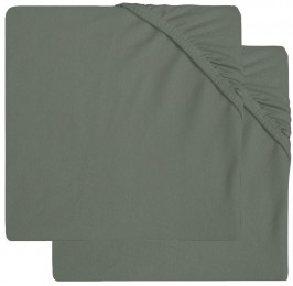 JolleinJerseyAshGreen60x120cm2StuksLedikantHoeslaken2511-507-00095