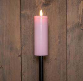 SolarFakkelOpStekerLichtRoze-Annascollection
