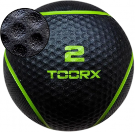 ToorxFitnessMedicineBall-ZwartGroen-2kg