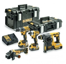 DeWALTDCK422P318VLi-ionXRAccu4-deligeCombiset3x50AhIn2TOUGHSYSTEMKoffers