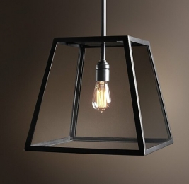 BostonFilamentVintageIndustrieleHanglampGlasZwart