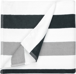 TheOneTowellingStrandhanddoek90x190cmStripeAnthracitelightgrey