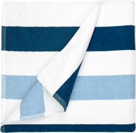 TheOneTowellingStrandhanddoek90x190cmStripeNavybluelightblue