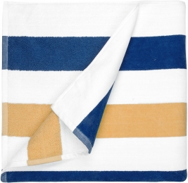 TheOneTowellingStrandhanddoek90x190cmStripeNavyGold