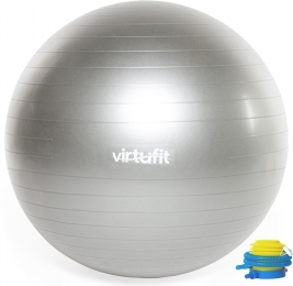 VirtuFitAnti-BurstFitnessbalPro-Gymbal-SwissBall-metPomp-Grijs-85cm