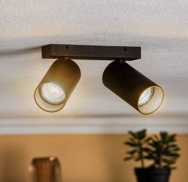 NowodvorskiLightingPlafondspotMonoIIzwartbinnengoud2-lamps