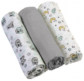 BabyOno3StuksGrijsHydrofielLuiers34801