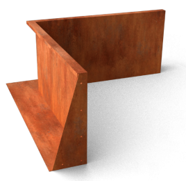 FrontaKeerwandenCortenstaalHoekstuk500x200x350mmGeroba-Geroba