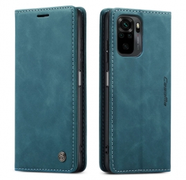 CaseMe-HoesjegeschiktvoorXiaomiRedmiNote10-WalletBookCase-Magneetsluiting-Blauw