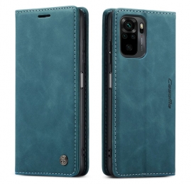 CaseMe-HoesjegeschiktvoorXiaomiRedmiNote10-WalletBookCase-Magneetsluiting-Blauw