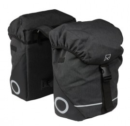 DubbelefietstasStarZwartRood36L