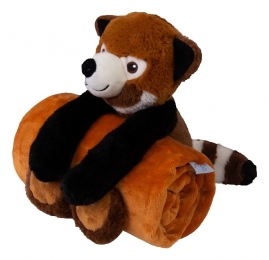 BabymatexCarolWasbeerOranje85x100cmWiegdekenmetKnuffel