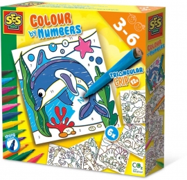 SES-KleurenopNummerDriehoekgripStiften