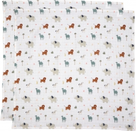 MamaLoesJungle120x120cmHydrofielMultidoek2Stuks