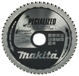 MakitaE-12843EfficutCirkelzaagbladRVSStaal-185x30x14mm60T