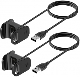 2-Pack-Case2go-OplaadkabelgeschiktvoorFitbitCharge4-USB-kabel-10meter-Zwart