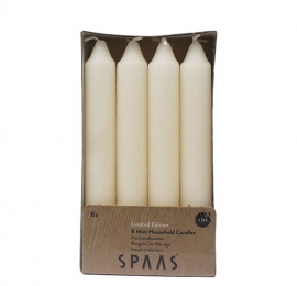 Miniconischetafelkaarsen8st-ivoor-Spaas