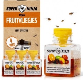 SuperNinjaFruitvliegjesVanger-4Stuks
