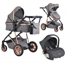 CangarooMidasGrey3-in-1CombiKinderwagenincli-SizeAutostoel