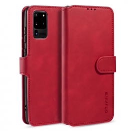 caseme-HoesjegeschiktvoorSamsungGalaxyS20-metmagnetischesluiting-mingserie-lerenbookcase-rood