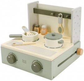 LabelLabelOlijfgroenHoutenKookstel