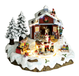 KerstschuurMetKerstmanOosterikHome-Oosterikhome