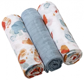 BabyOno3StuksBlauwgrijsHydrofielLuiers34807