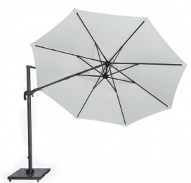 ZweefparasolSolarflexZijwaartsKantelbaarT2witdia350cmzonwering-Platinum