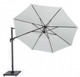 ZweefparasolSolarflexZijwaartsKantelbaarT2witdia350cmzonwering-Platinum