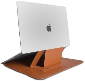 WIWUAlitaMacBookProSleeve-laptopsleeve-154inch-SlimStandMacbookStandaard-Bruin