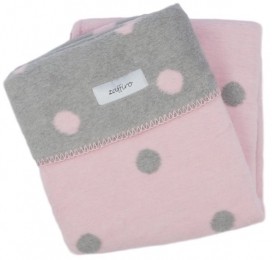 ZaffiroGrijsRozeGestipt100x150cmLedikantdeken15342