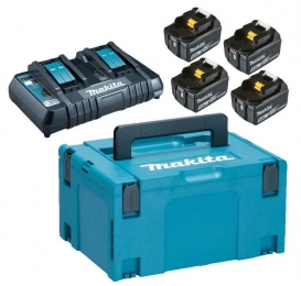 Makita197626-818VLi-IonAccuStarterset4x50AhDuoladerInMbox