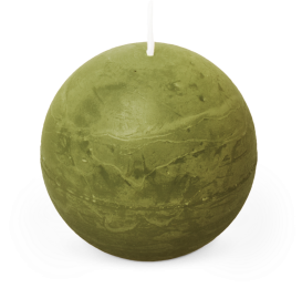Kaarsrustiekbol80mmolijfgroenSpaas-Spaas